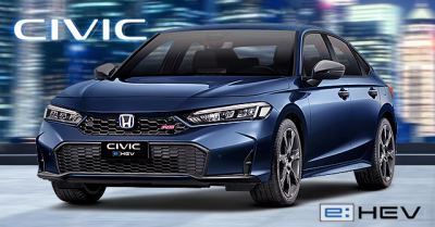 Warna New Canyon River Blue Honda Civic RS Hybrid EV
